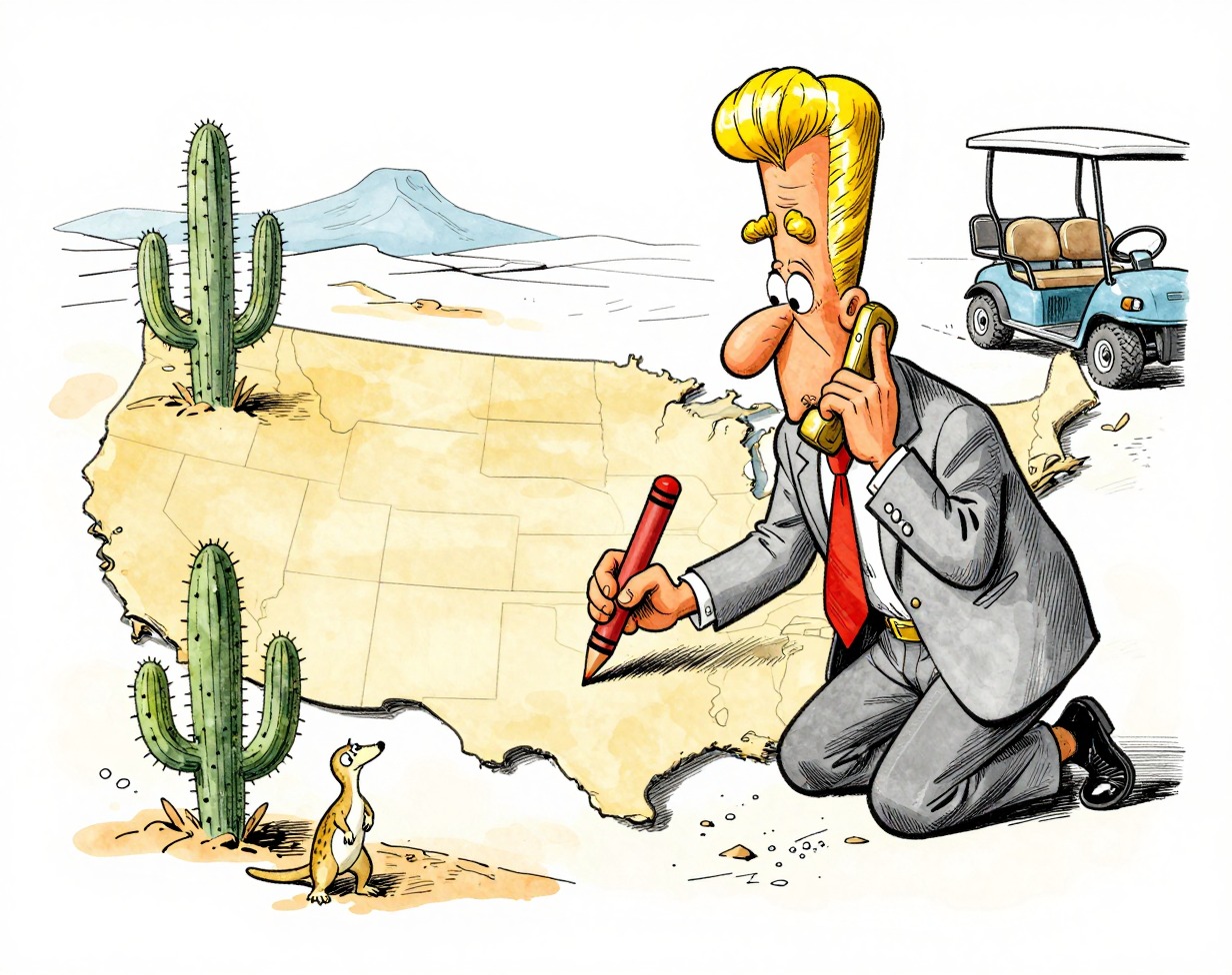 DONALDO TRUMPF REBAPTISE LE NOUVEAU-MEXIQUE : « NOUVELLE AMÉRIQUE, WAOUH »
